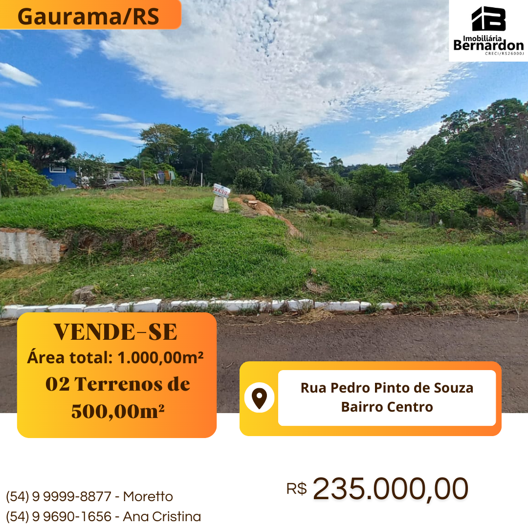 Imagem: Terreno com ótima localização no Centro de Gaurama/RS.